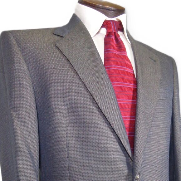 Hart Schaffner Marx 40S Wool Sport Coat Blue Gray - Picture 3 of 7